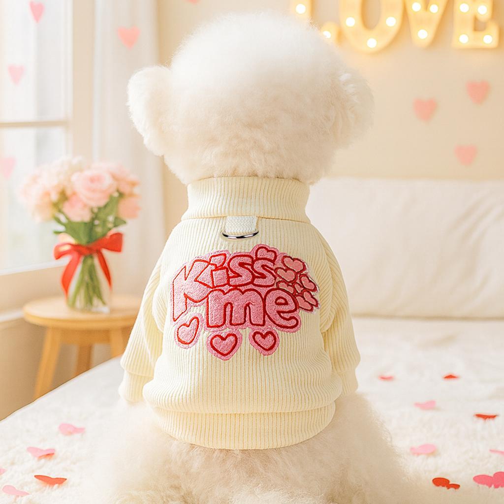 Pet circle, dog small dog clothes, cat clothing, autumn and winter Valentine's Day love collection