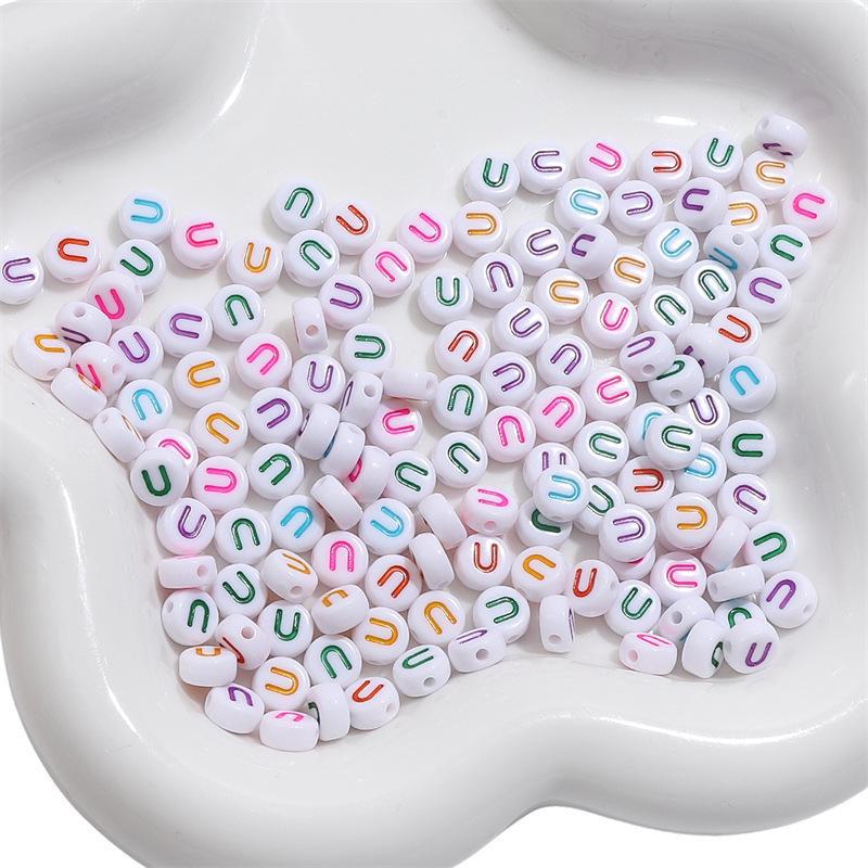 4x7mm Acrylic English Letter Beads for DIY Kids' Educational Jewelry, Bracelets, and Necklaces.