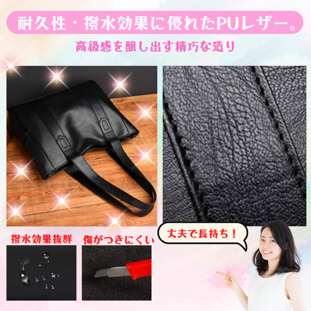 ORIJIRI Commuter Bag for Women, Popular Job Hunting Bag, Tote Bag, Stylish Business Bag, A4 Size, Large Capacity, 2-Way