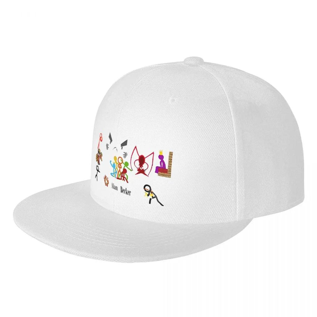 Alan Becker Five Stick Figures With Fire Mouse Pickaxe Baseball Caps Snapback Baseball Hats Casquette for Unisexs And Womens