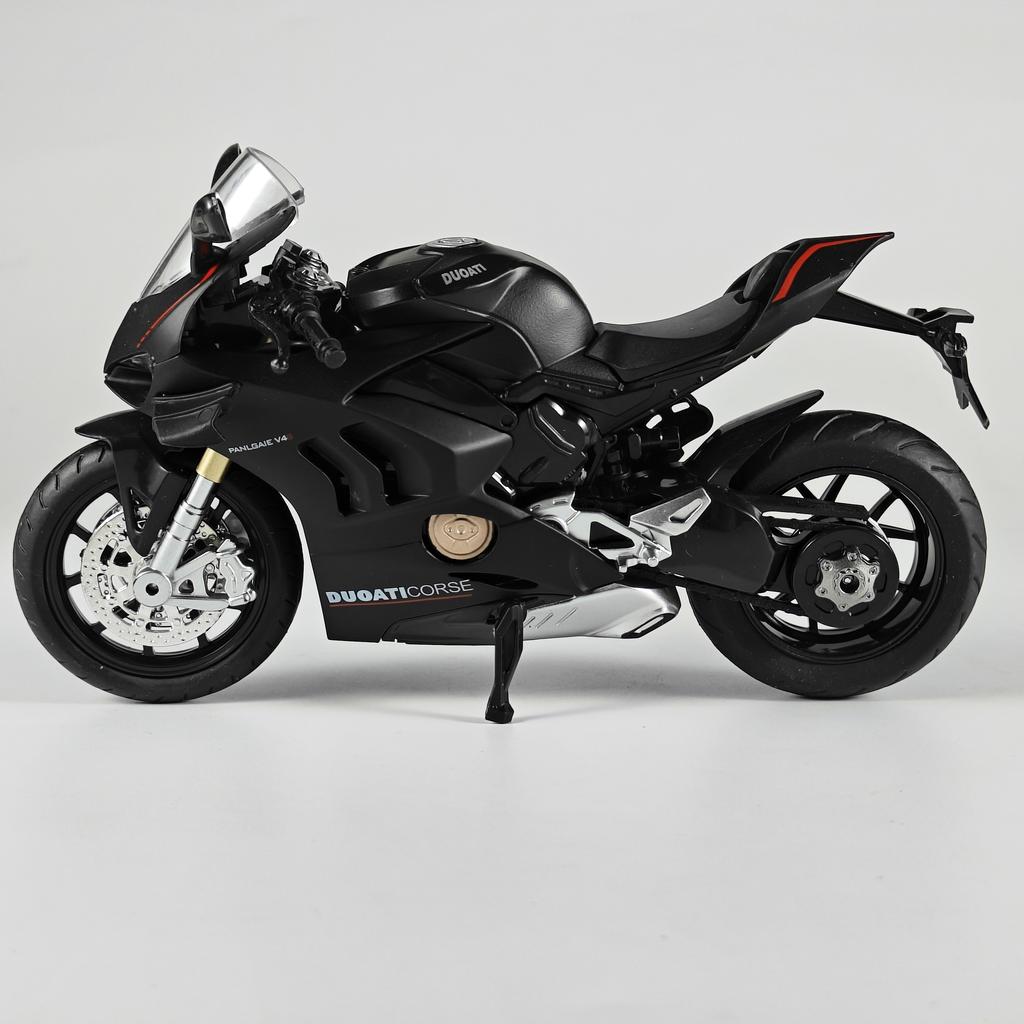 Simulazione 1:12 Ducati V4S Modello Moto Diecast Suono e Luce Giocattolo per Bambini Regalo per Bambini Collezionare Modello Ornamento Display alla Moda