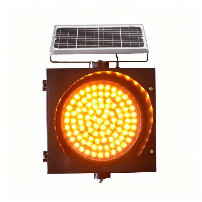 300mm 18V/7AH/8W Outdoor Waterproof Solar Powered Amber Flashing Warning Light LED Traffic Safety Beacon Lamp