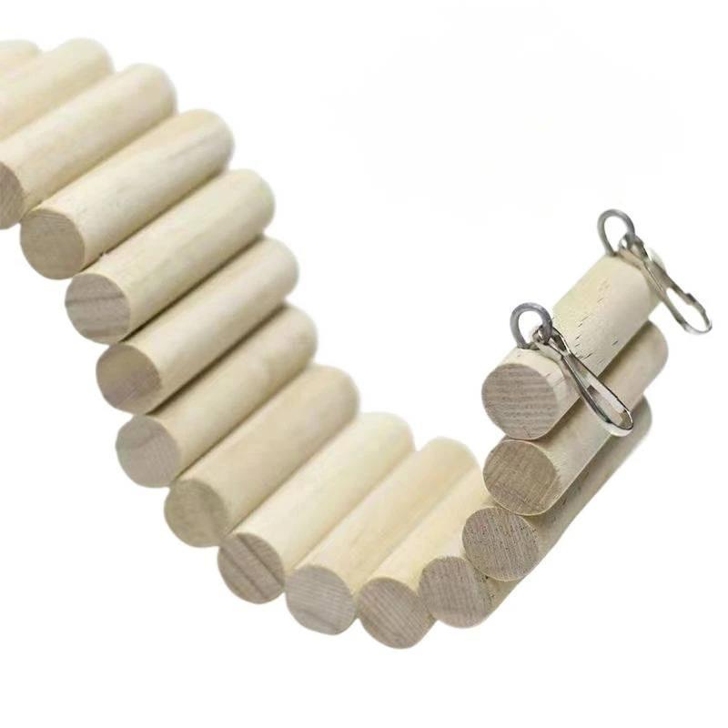 Hamster Playpen Wooden Fence Long Climbing Ladder Arch Bridge Indoor Small Animal Furniture For Kids And Pet Lovers Cozy Gift