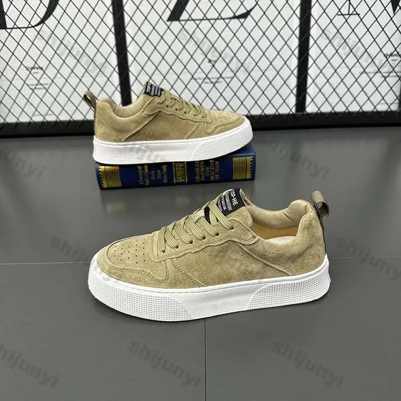 Fashion Men's Sneakers Soft Sole Casual Sports Shoes Comfortable Board Shoes Men Lace Up Platform Vulcanized Shoe Zapatillas De Hombre