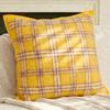 Embroidered Cushion Cover Yellow Butterfly Decorative Pillows for Sofa,45x45 Summer Pillowcase with Flowers for Backrest Support