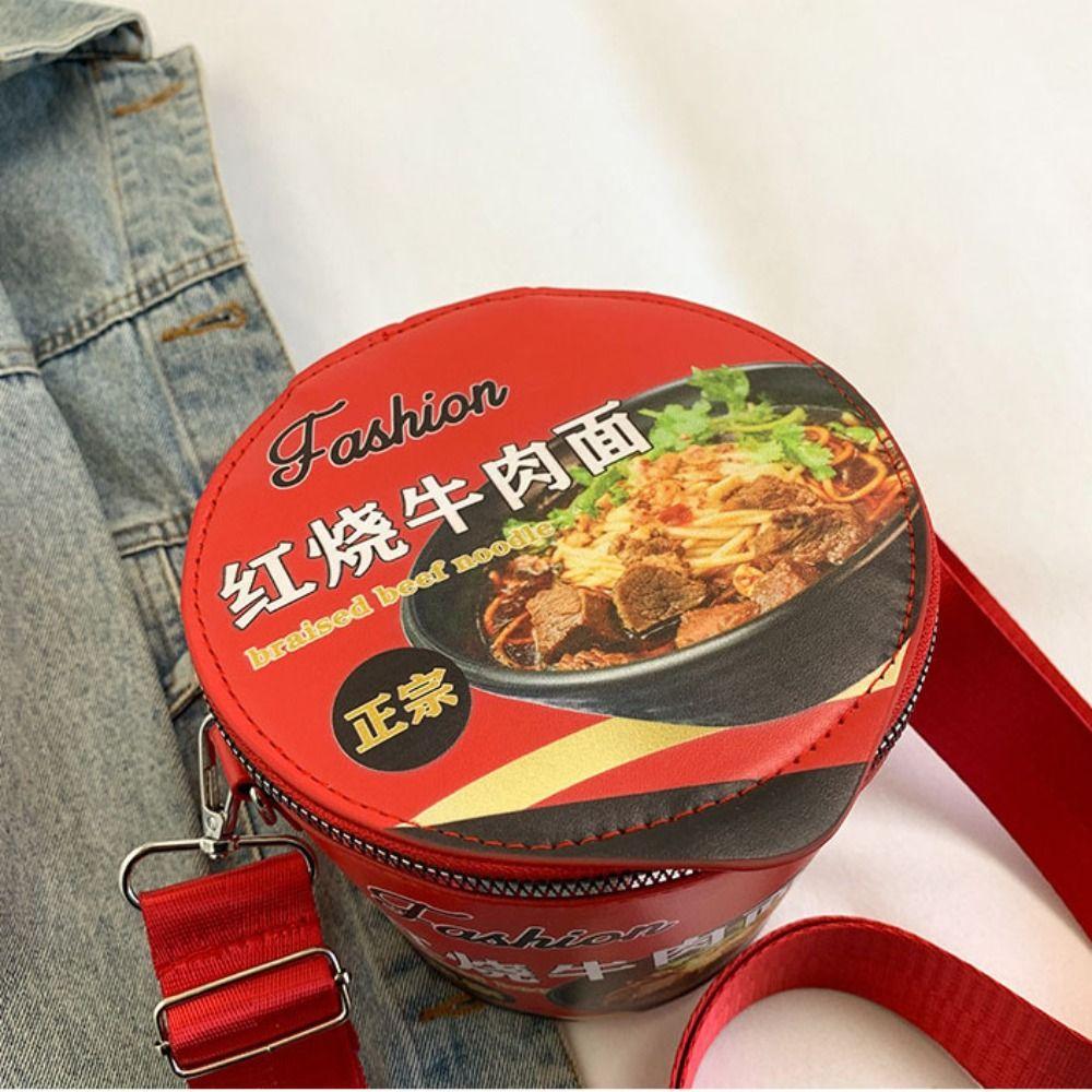 Crossbody Bag Instant Noodles Crossbody Bags Large Capcity Zipper Shoulder Bag Travel