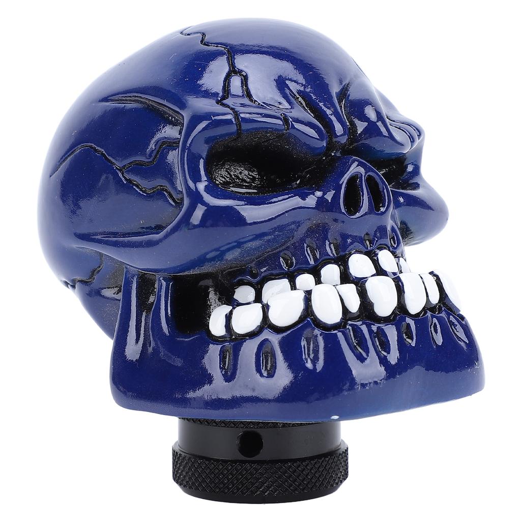 Totenkopf Schaltknäufe Harz Bequemer Griff Samurai Totenkopf Schalthebelknauf mit 3 Adaptern für die meisten