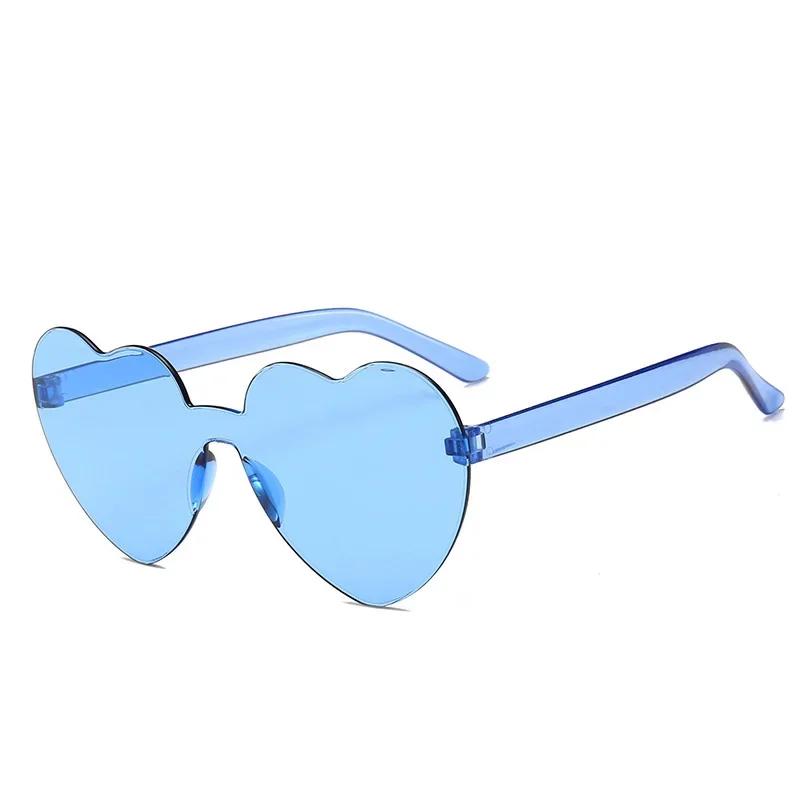 One Piece Love Heart Sunglasses Women Brand Designer Fashion Cute Sexy Retro Cheap Sun Glasses Red Female Sweet Eyewear Uv400