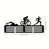 Metal Medal Holder Wall Mounted for 60 Sports Medals Awards Ribbons, Display Rack Organizer for Running Cycling Marathon, Decorative Iron Sculpture