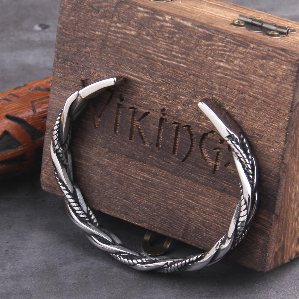 Men's Bracelet Heavy Duty Black Metal Statement Jewelry for Casual Wear Parties Music Festivals Durable Viking Inspired Design