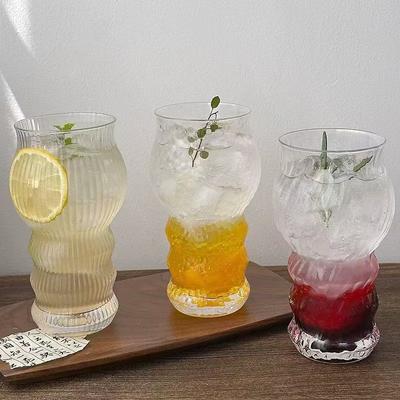 Kreative Ins Transparente Glasbecher Kaffeetasse für Kaltgetränke Eissaft Cocktail Fußballspiel Party Bier Trinkbecher Wasser Weinflasche
