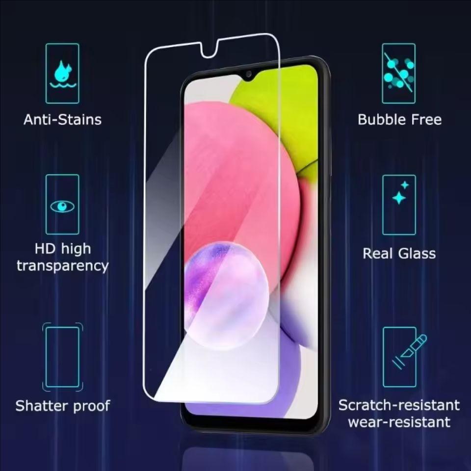 2Pcs Tempered Glass for Samsung A14 4G A34 A54 A24 Glass Screen Protective for Samsung Galaxy M04 F04 F14 F54 F34 Clear Glass