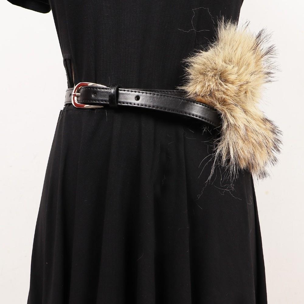 Fascia in Finta Pelliccia Peluche Stile Ragazza Piccante Y2K Moda Cintura Peluche Donna/Ragazze