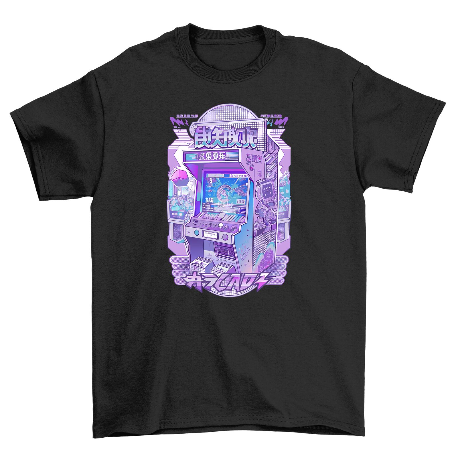 

Arcade Anime Tokio T-Shirt Mens Womens Tees Top - Level Up Your Style! Funny and Retro Design, Unisex M