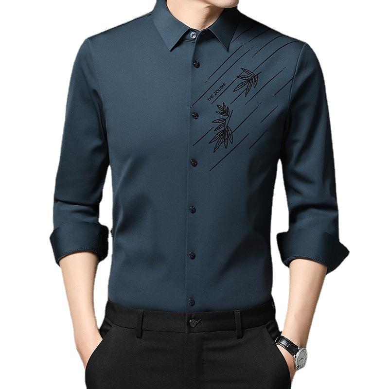 

Зимняя новая мужская рубашка с длинными рукавами, деловая, повседневная, не требующая глажки, флисовая рубашка для мужчин среднего возраста 4XL