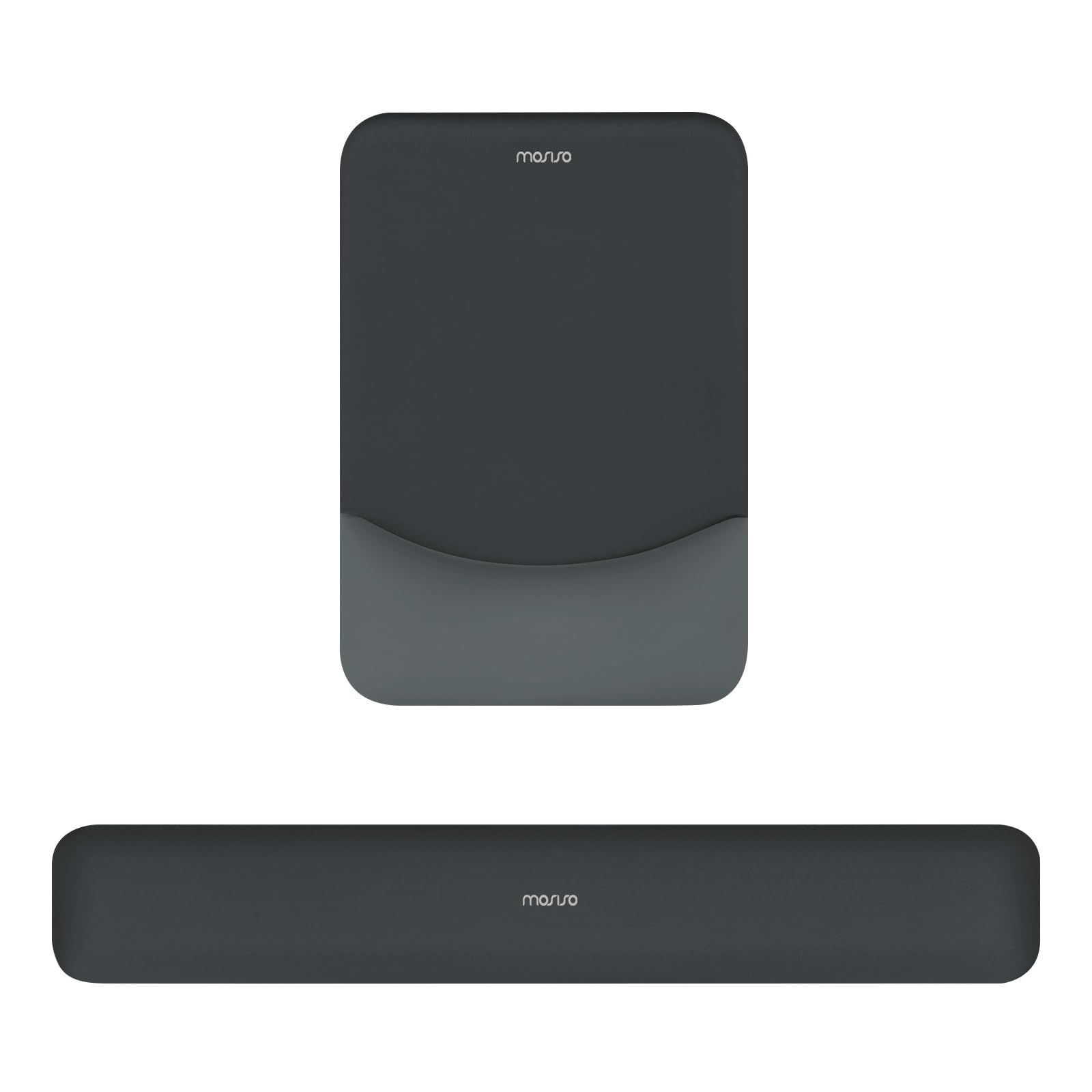 

MOSISO Stress Support Integrated Mouse Pad Rectangular Keyboard Set with Memory Foam Wrist Support & (Slate Gray)