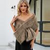 Multicolour Warm Cheongsam Shawl Widened Pashmina Wraps Fashion Fluffy Cape Shawls  Daily