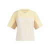 Neo Utility Striped Logo Color Block Printed Loose Round Neck Short Sleeve T-Shirt Women T-Shirts Yellow HN2348