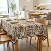 Party Dining Home Kitchen Cotton Linen Material Soft Washable Household Rectangle Tablecloth