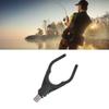 4PCS Plastic Fishing Alarm Holder Head Interface M3/8 Lightweight Fishing Rod Holder 8.5*2cm Black Fishing Rod Bracket Head
