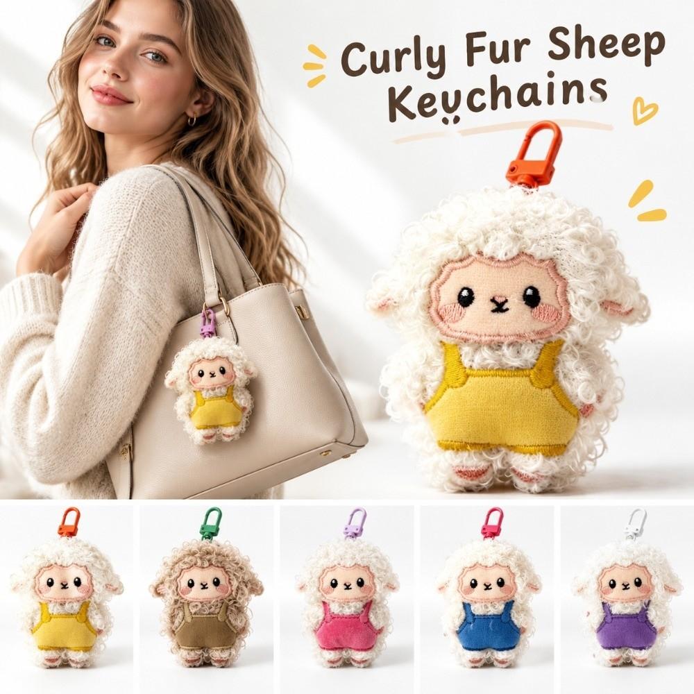 Soft Plush Lamb Keychain Swivel Clasp Fluffy Keyring New Sheep Keychains Backpack Accessory