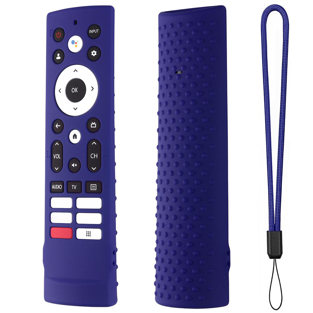 Silicone Case Anti Slip Remote Control Case with Removal Lanyard TV Remote Control Case Cover for Hisense Voice Remote ERF3V90H