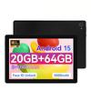 Tablet Android 15, 10,1 Pollici, 20 GB di RAM, 64 GB di ROM, WiFi 6, Widevine L1, Display IPS HD a 120Hz