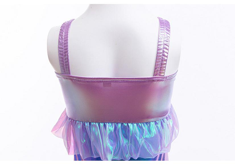 Girls' Purple Mermaid Spaghetti Strap Dress - Formal Costume & Performance Wear