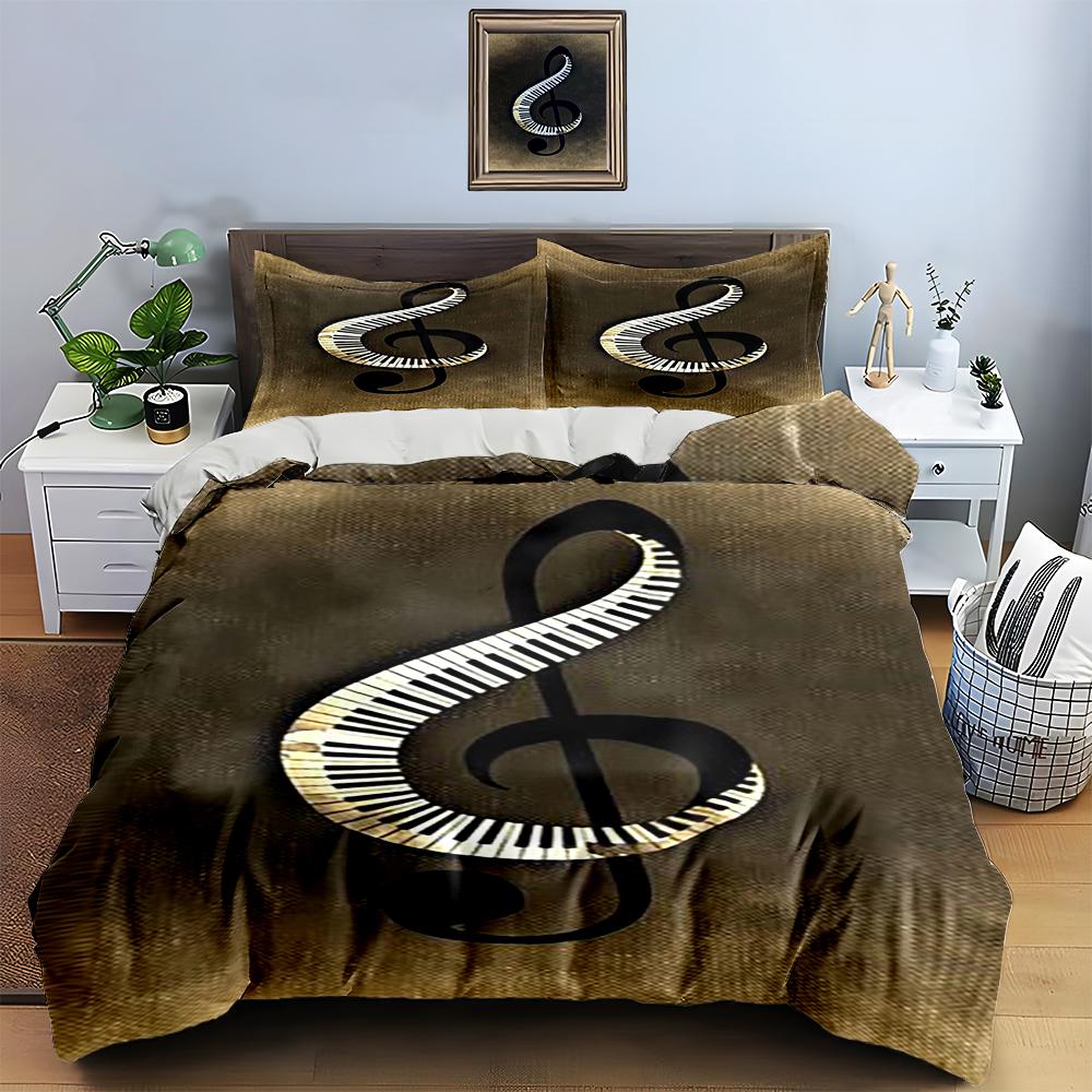 Musical keyboard design. Bedding Duvet cover sets Duvet covers Pillowcases gifts (1 * Duvet Cover 2 * Pillowcases, without duvet insert)