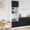 Hanging Cabinet with Shelf Black Oak Effect 60 x 57 x 207 cm