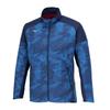 Mizuno Breath Thermo Warmer Training Pageant Blue Jacket, Moisture-Wicking, Water-Repellent, Windproof, Brushed, 32MEB541, Men's,