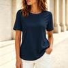 Women's Casual Short Sleeve Color T-Shirt for Everyday Wear