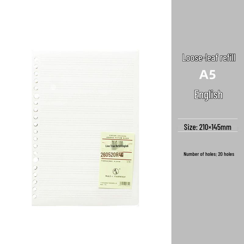 Smooth Loose-Leaf Notebook with Removable Pages for Postgraduate Exams