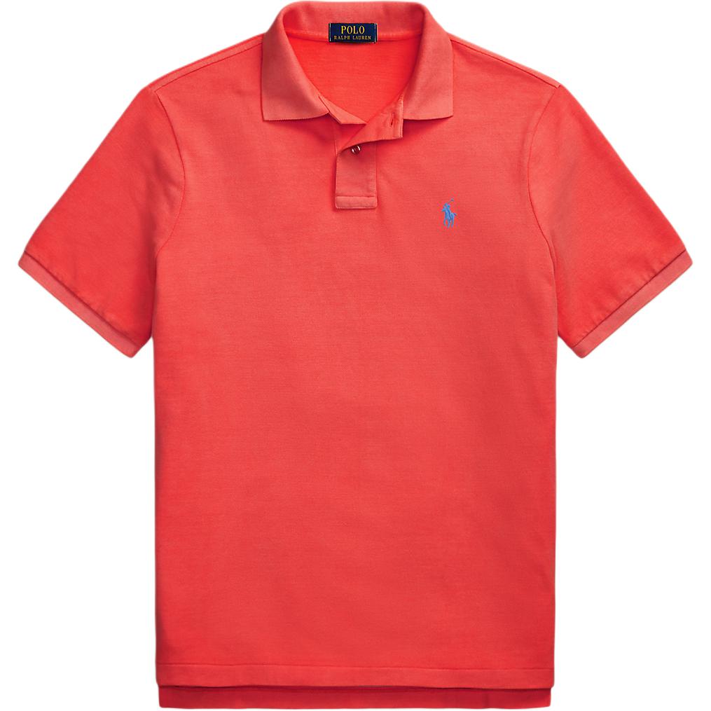 Polo Ralph Lauren Logo Slim Fit Short Sleeve Polo Shirt Men tops Red MNPOKNI1N823371-600