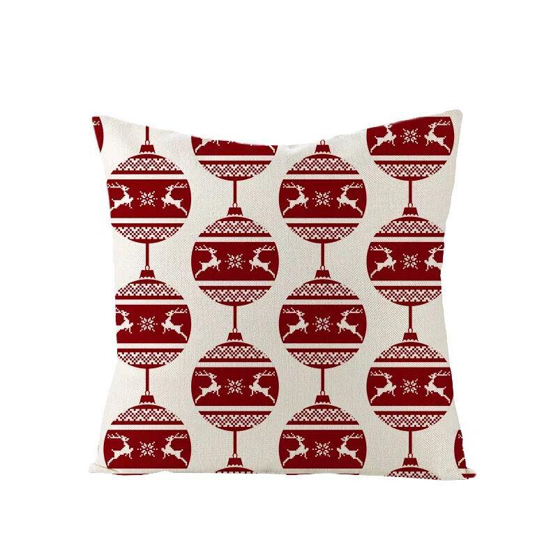 Linen Christmas Pillowcase Home Christmas Sofa Pillowcase Christmas