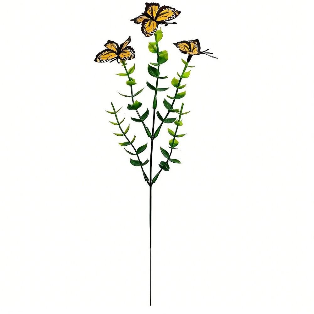 New 3D Printing Artificial Butterfly Flowers Multi-Bloom Pink Artificial Faux Plants Plastic Fake Flower Indoor Decoration