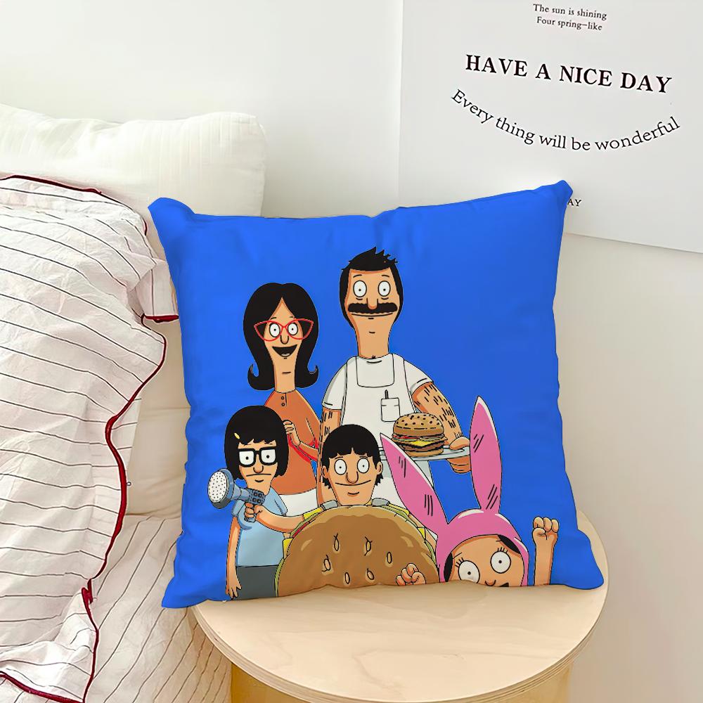 Cartoon B-Bobs Cute B-Burgers Pillow Case Sofa Living Room Bedroom Headboard Backrest Cushion Square Cushion Nap Time