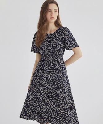 MESENSE V-Neck Flower Dress_Mb36Opmd02Z