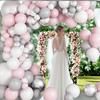 97PCS pink, white, silver, gray latex balloon set suitable for birthday parties, weddings, Valentine's Day parties, decoration