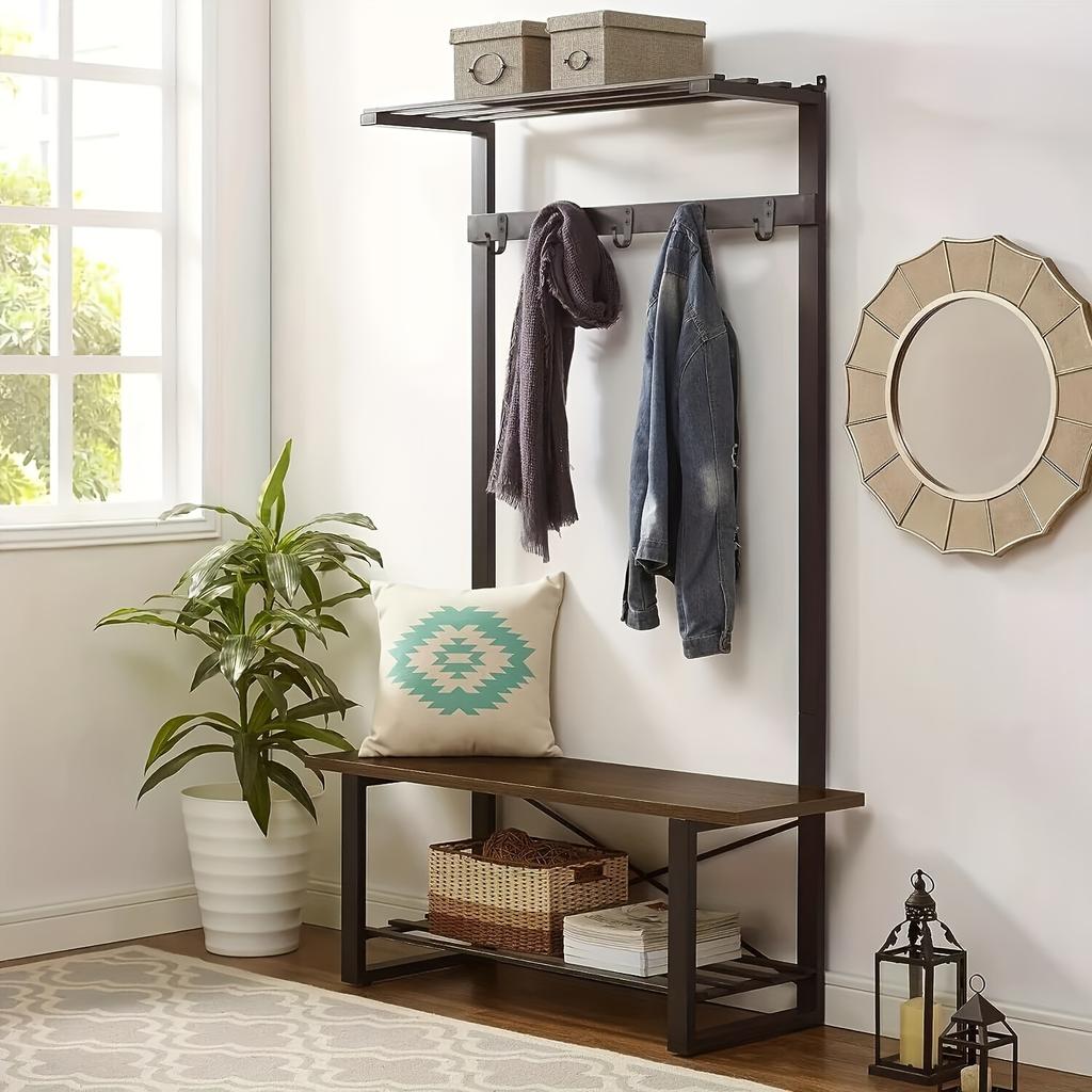 8 Heavy-Duty Iron Hangers with Free Installation Screws, Rust Proof Black Metal Wall Mounted Hangers Are Essential for DIY