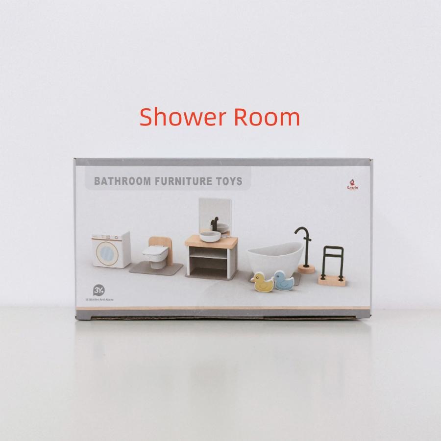 Villa in stile nordico, casa delle bambole, gioco per bambini, mobili mini di simulazione, camera da letto, cucina, giocattoli di legno, ragazzi e ragazze