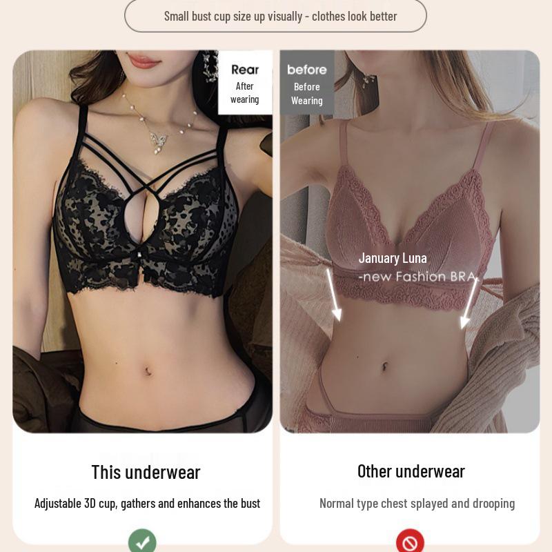 Japanese Style Hollow Lace Bra: Sexy, Supportive, Lift, No Underwire