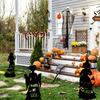 1pc Halloween Witch Iron Silhouette Patio Sign with Stake Outdoor Lawn Decoration Halloween Party Supplies