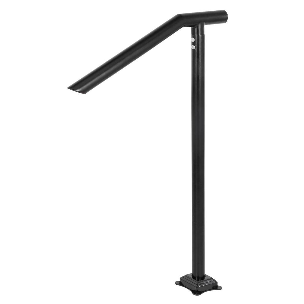 Handrail, 1-3 Step Black Steel Railing for Steps 330LBS Capacity Stair Handrail Baking Varnish Metal Handrail for Stairs Stylish Handrails for Outdoor