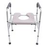 Raised Toilet Seat with Handle Anti Slip Adjustable Simple Sturdy Elderly Toilet Seat Riser for