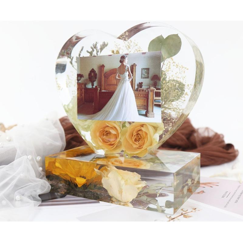 Valentine's Day Photo Frame Resin Molds Rectangle Picture Frame Silicone Mold Heart Shape Epoxy Mold Handicraft Making