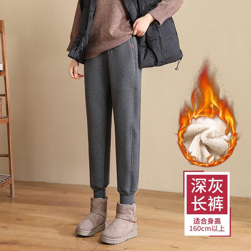 Große Größen Damen Dicke Fleecegefütterte Jogginghose Hoher Bund Warme Winter Freizeithose
