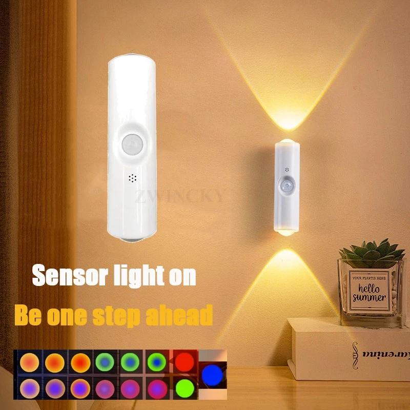 LED Motion Sensor Night Light Cabinet Decorative Light Rechargeable Cabinet Light for Kitchen Wardrobe