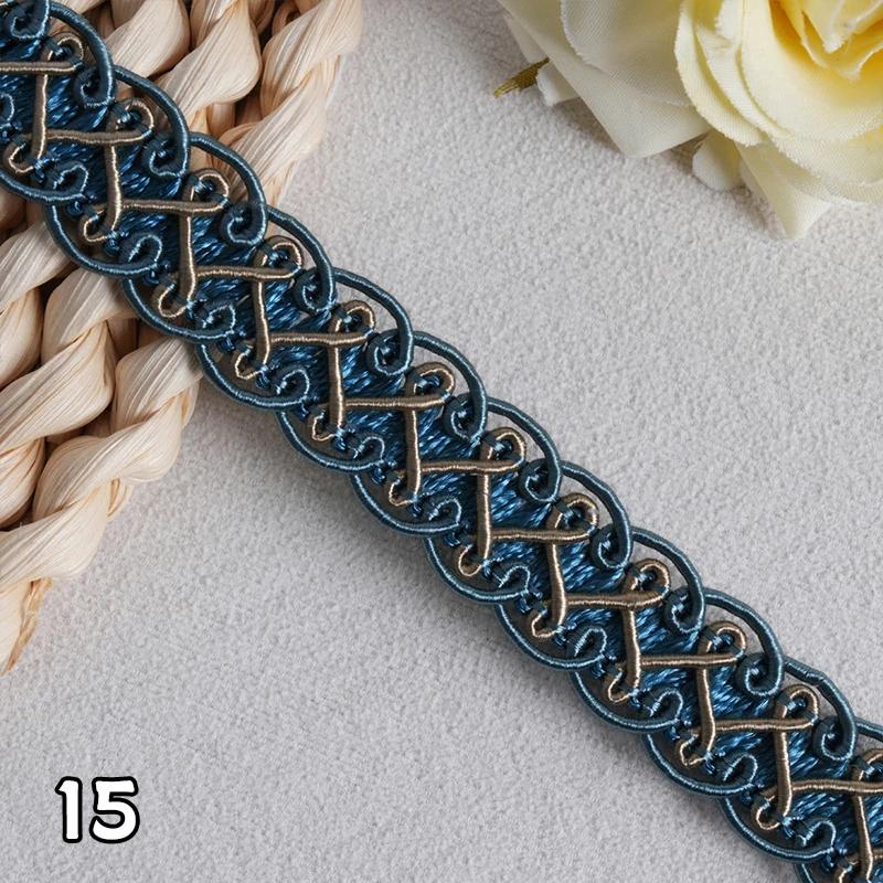12M*1.7Cm/lot Curtain Lace Trim Ribbon Centipede Braided Lace Sofa Pillow Fringe Diy Craft Sewing Accessories Wedding Decoration