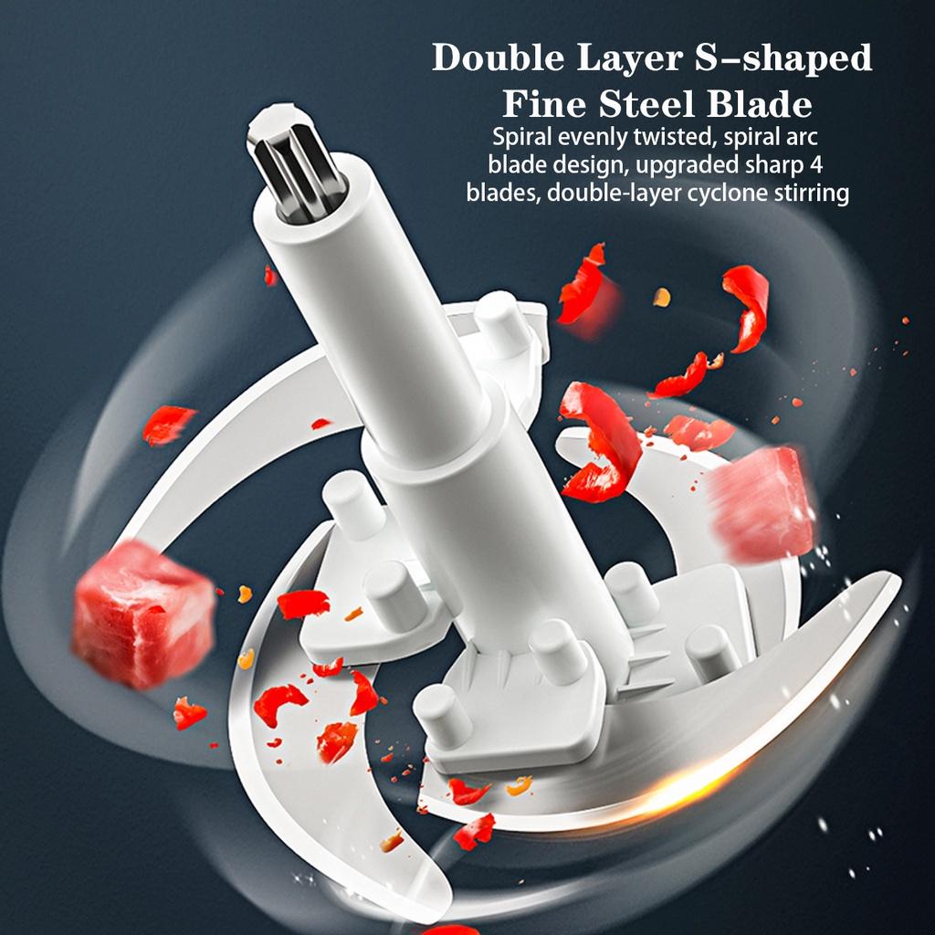 1800W 6L Chopper 2Speed 4Blades Auto Food Mixer blender Kitchen Cooking Stainless Steel Electric Mincer Meat Grinders